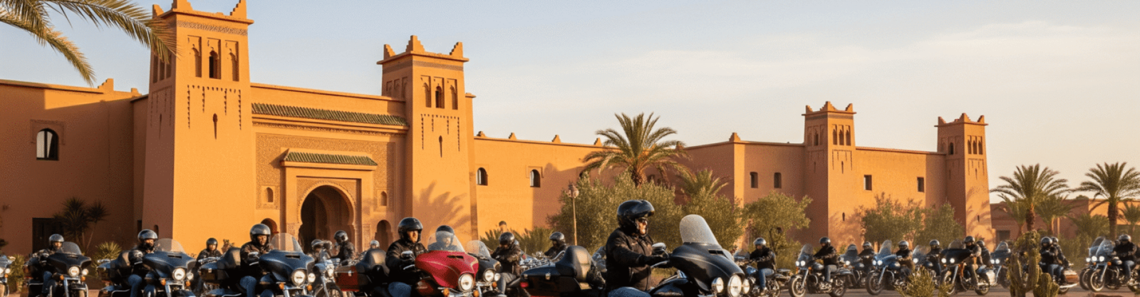 Motorcycles riders start tour Motorcycles riders start tour